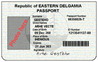 A Picture of the First Page of the Passport